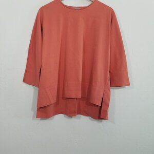 COS Cotton Orange Top Size M